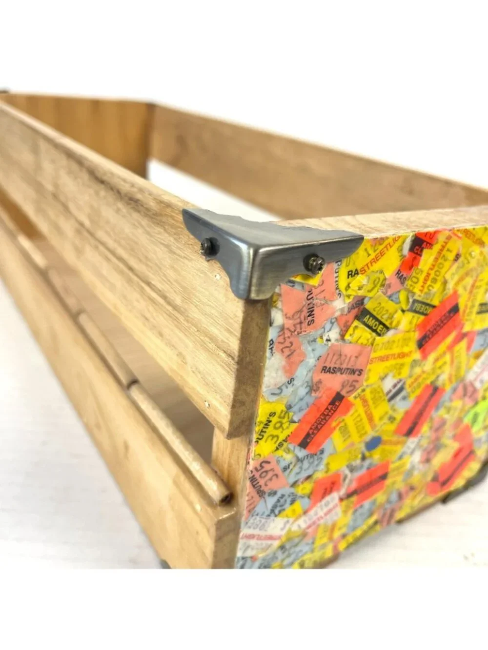 Artisanal Decorative Storage Crate Planter OOAK Wood Music Fan CD Box Organizer